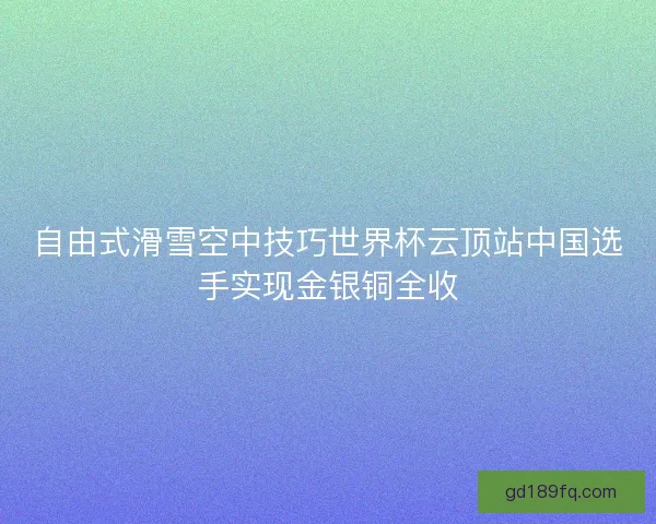自由式滑雪空中技巧世界杯云顶站中国选手实现金银铜全收